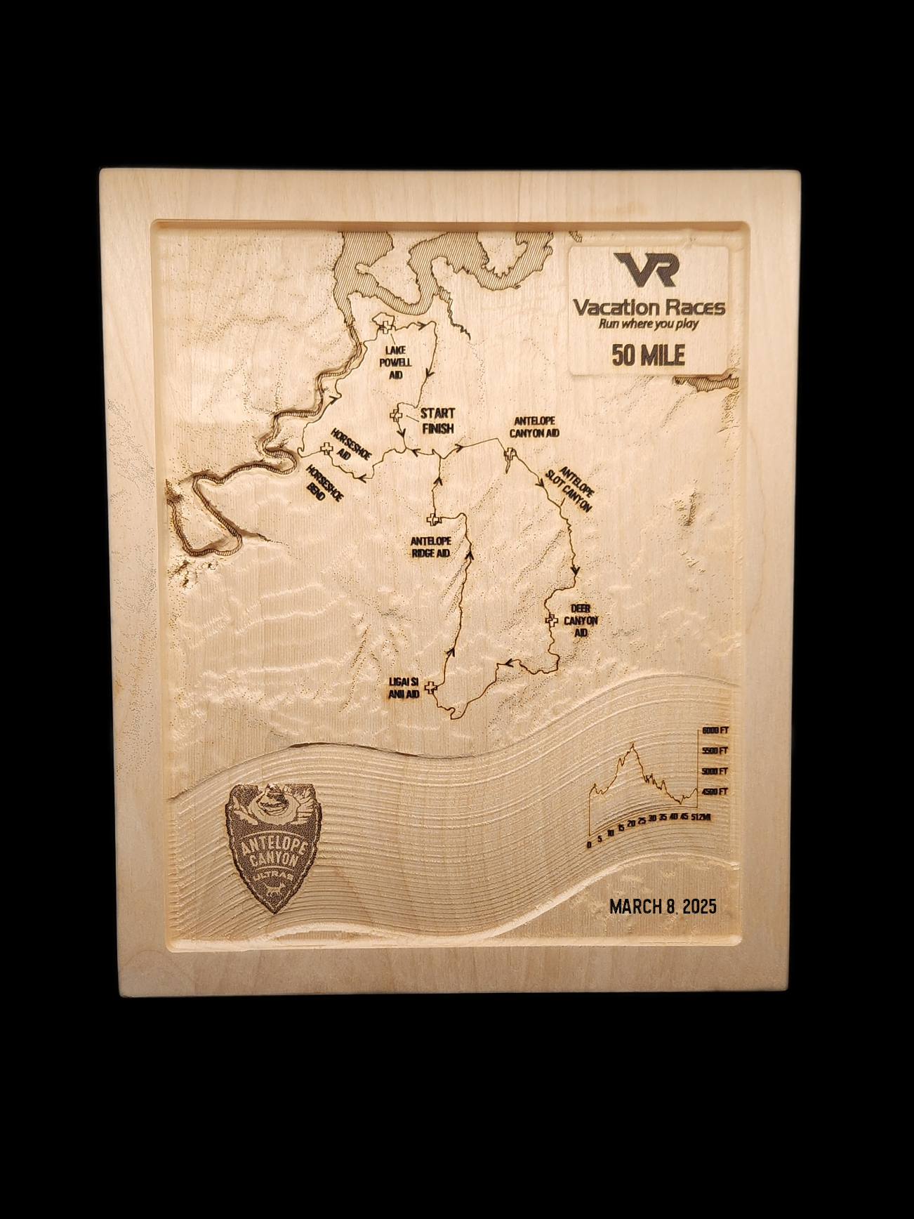 2025 VR - Antelope Canyon Ultras - 50 Mile 3D Race Map