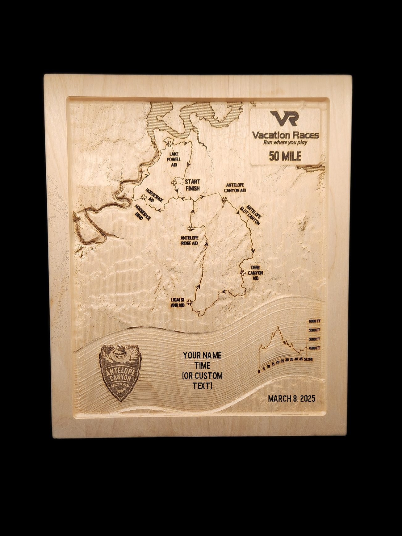 2025 VR - Antelope Canyon Ultras - 50 Mile 3D Race Map