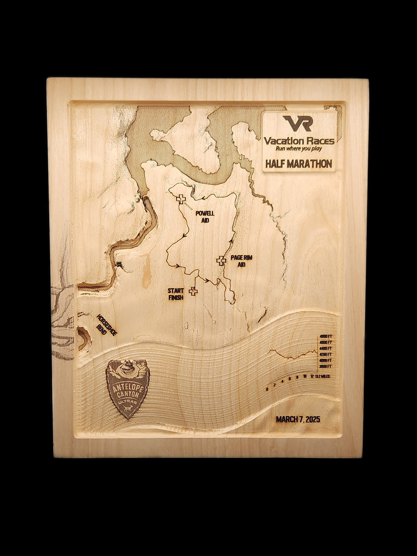 2025 VR - Antelope Canyon Ultras - Half Marathon 3D Race Map