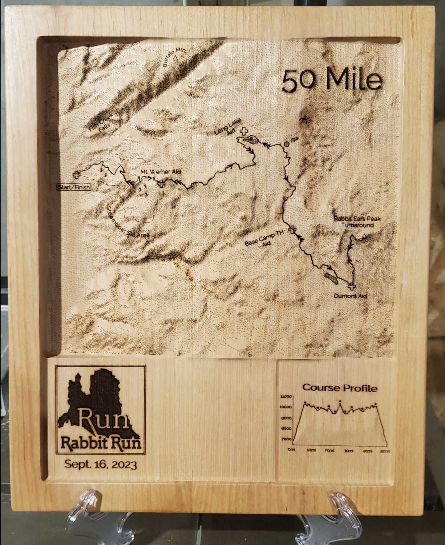 Run Rabbit Run 50 Mile 3D Race Map