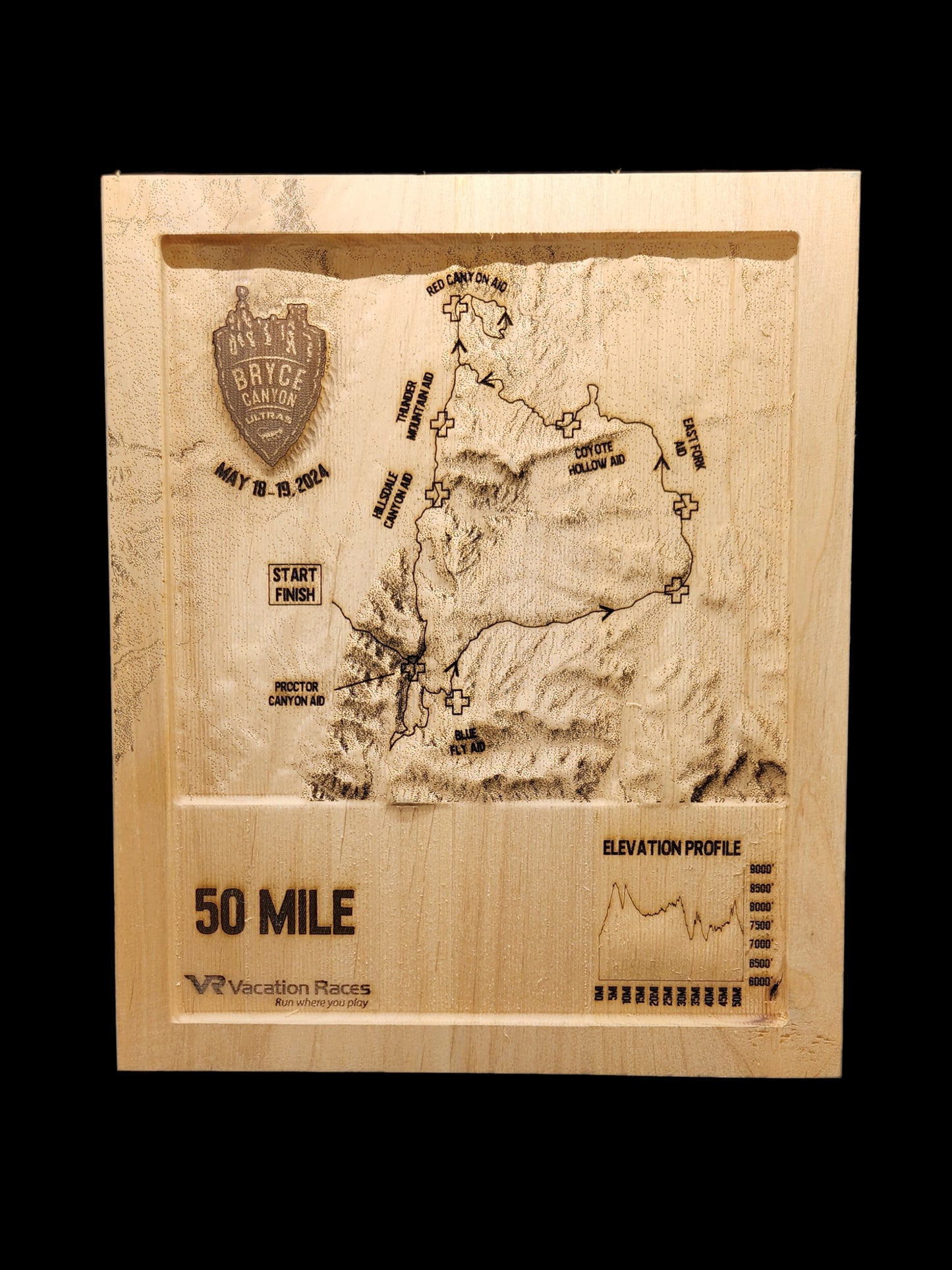 2025 VR - Bryce Canyon Ultras - 50 Mile 3D Race Map