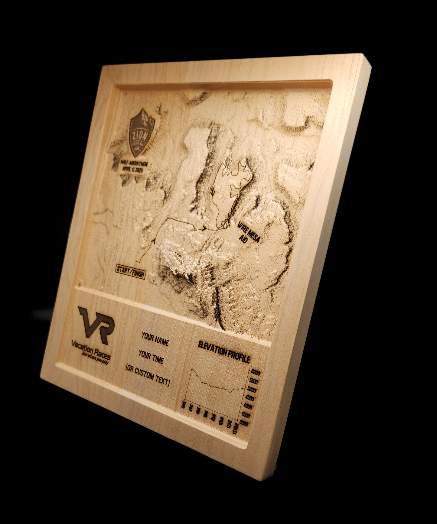 2025 VR Zion Ultra Half Marathon 3D Race Map