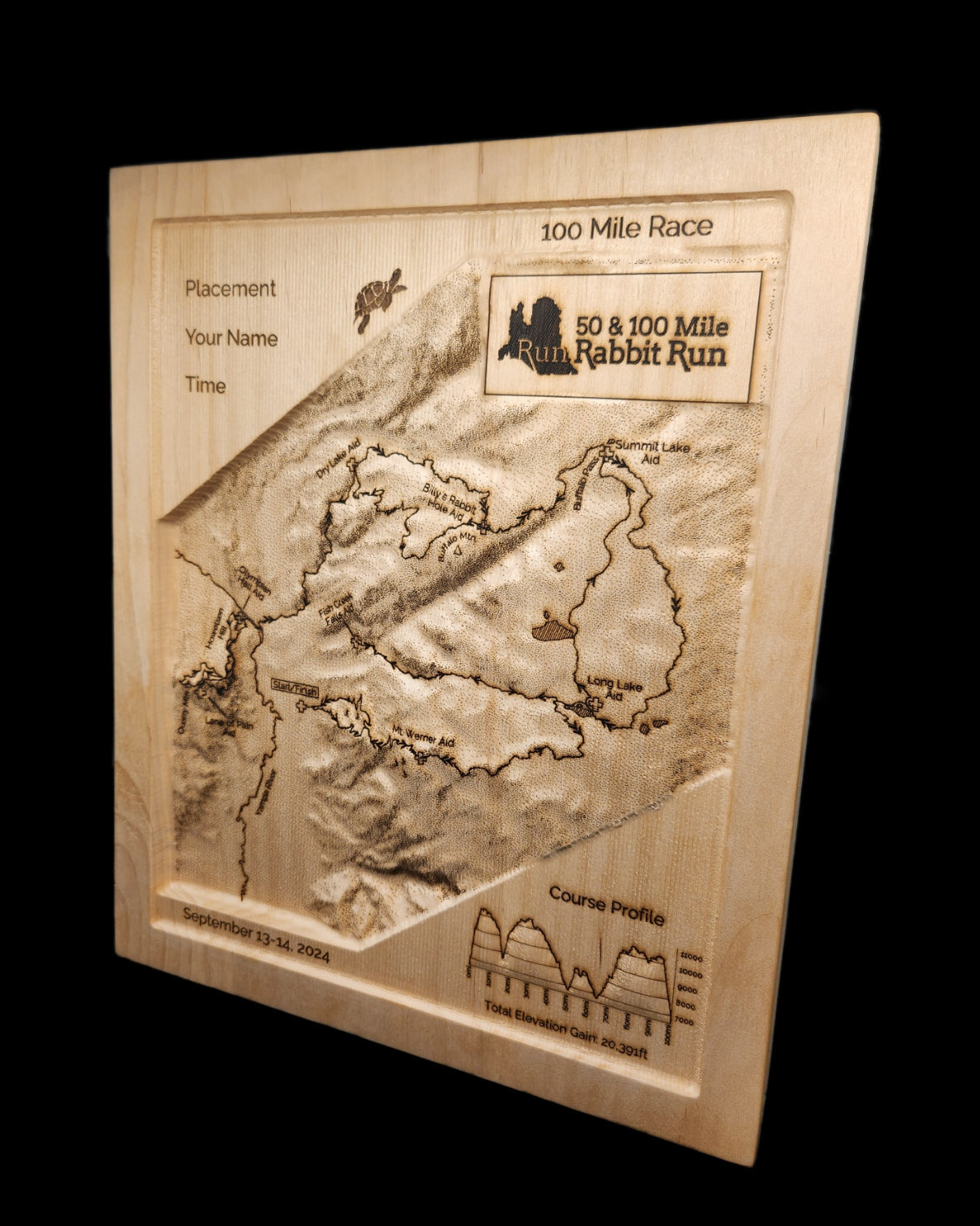 Run Rabbit Run 100 Mile 3D Race Map