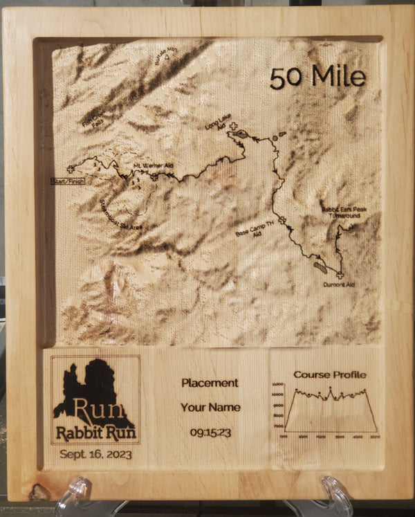 Run Rabbit Run 50 Mile 3D Race Map - ANY YEAR – Olson Designs LLC