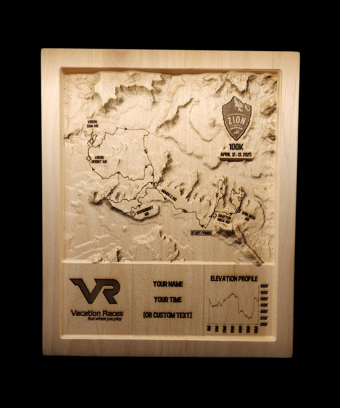 Zion Ultra 100K 3D Race Map