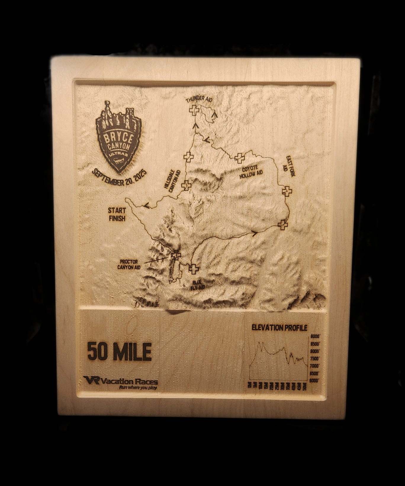 Bryce Canyon Ultras - 50 Mile 3D Race Map