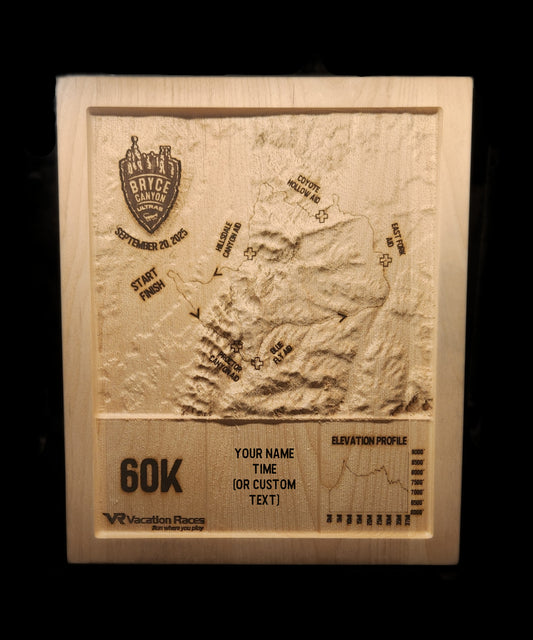 Bryce Canyon Ultras - 60K 3D Race Map